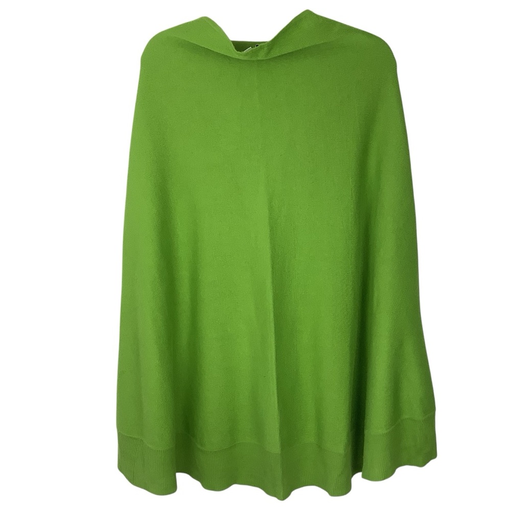 Katie Todd Green Sweater Cape Poncho - Picture 2 of 3